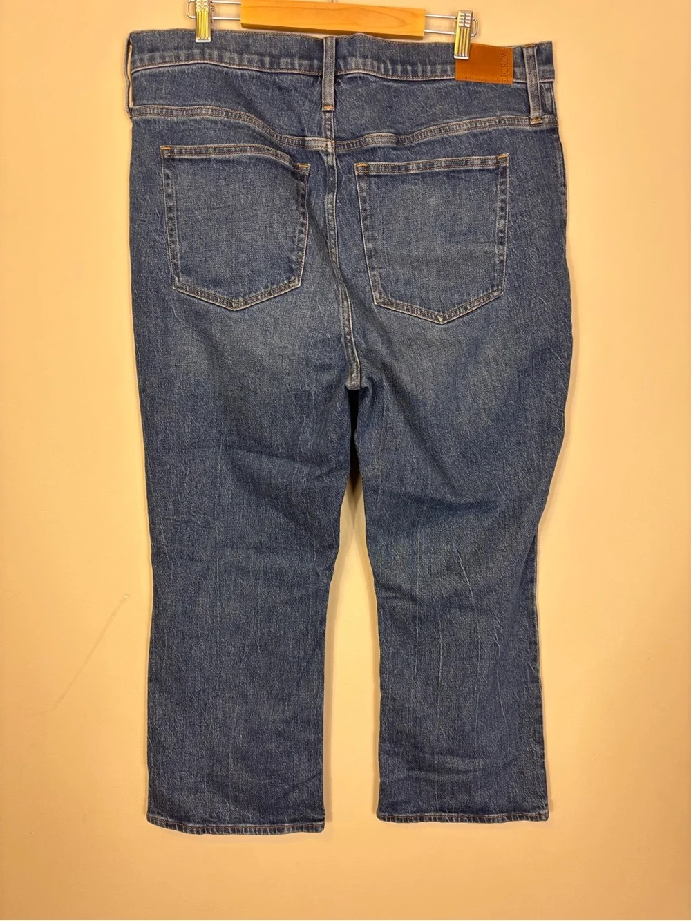 J. Crew 10” Demi Bootcut Cropped Jeans in Medium Blue Denim 34
